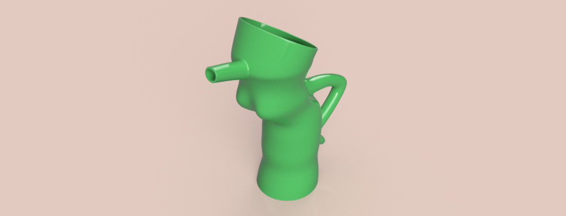 handle watering Can Vase for flowers v301 3d-print and cnc 3D Print 264259