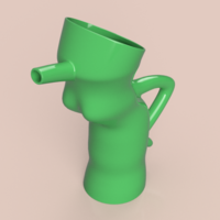 handle watering Can Vase for flowers v301 3d-print and cnc - Thumbnail 7