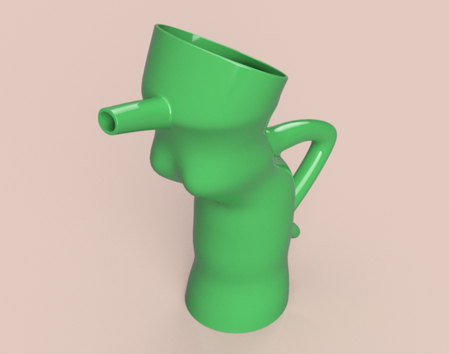 handle watering Can Vase for flowers v301 3d-print and cnc 3D Print 264260