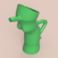 handle watering Can Vase for flowers v301 3d-print and cnc - Thumbnail 8