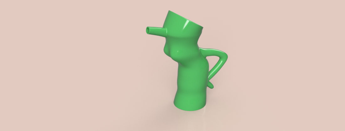handle watering Can Vase for flowers v301 3d-print and cnc 3D Print 264261