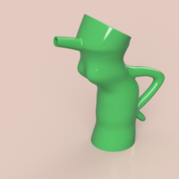 handle watering Can Vase for flowers v301 3d-print and cnc - Thumbnail 9
