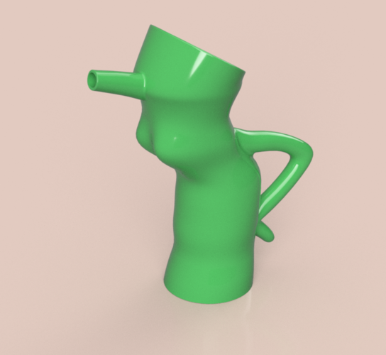 handle watering Can Vase for flowers v301 3d-print and cnc