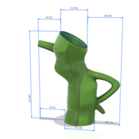 handle watering Can Vase for flowers v301 3d-print and cnc - Thumbnail 19