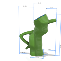 handle watering Can Vase for flowers v301 3d-print and cnc - Thumbnail 20