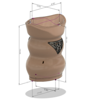  style vase cup vessel v302 for 3d-print or cnc - Thumbnail 5