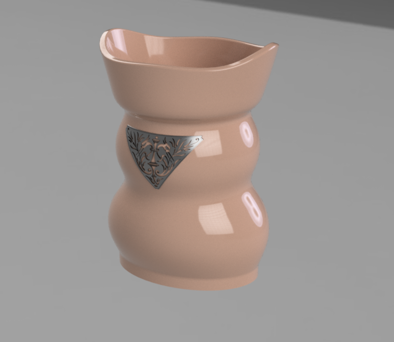  style vase cup vessel v302 for 3d-print or cnc