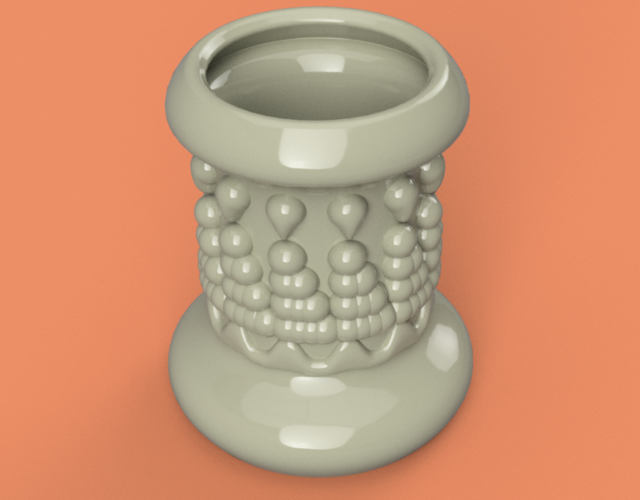 King style vase cup vessel v305 for 3d-print or cnc 3D Print 264346