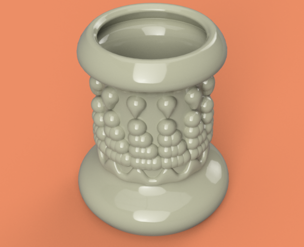 King style vase cup vessel v305 for 3d-print or cnc 3D Print 264347