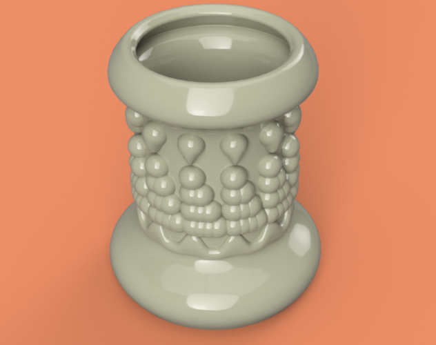 King style vase cup vessel v305 for 3d-print or cnc 3D Print 264348