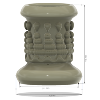 King style vase cup vessel v305 for 3d-print or cnc - Thumbnail 11