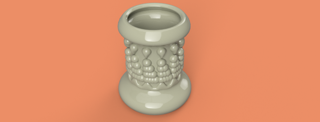 King style vase cup vessel v305 for 3d-print or cnc 3D Print 264358