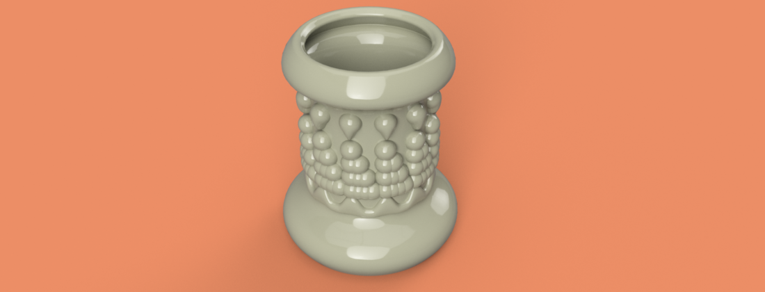 King style vase cup vessel v305 for 3d-print or cnc 3D Print 264360