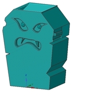 vase cup vessel ghost priv02 for 3d-print or cnc - Thumbnail 6
