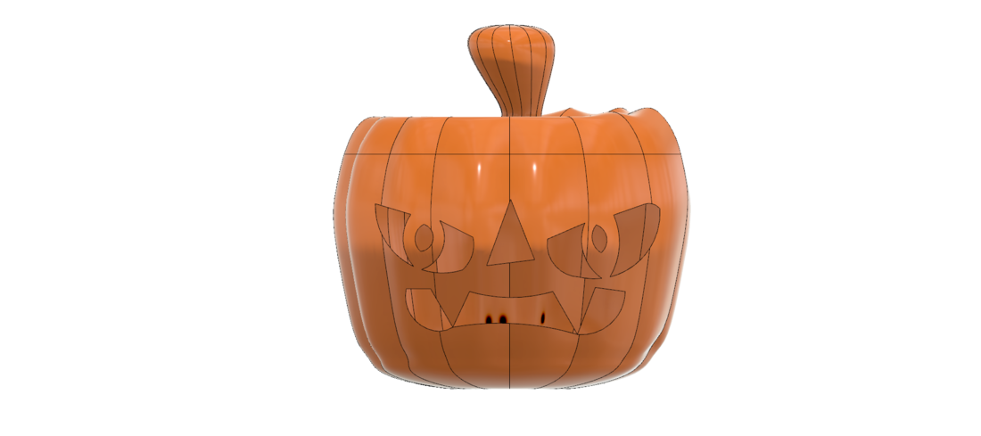 real halloween pumpkin v11 candlestick magic ritual for 3d 3D Print 264462