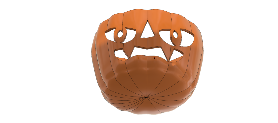 real halloween pumpkin v11 candlestick magic ritual for 3d 3D Print 264470