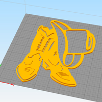 COW BOY HAT & SHOES WALL ART - Thumbnail 2