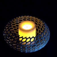 Vornoi-style Tea Light Holder - Thumbnail 3