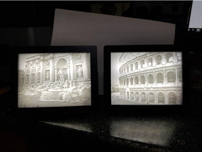 Rome Colosseum and Trevi Fountain Lithophanes 3D Print 264713