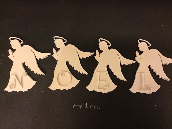 CHRISTMAS ANGELS 3D letters stl file
