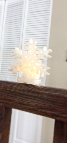 Snowflake tealight holder for banisters 3D Print 26481