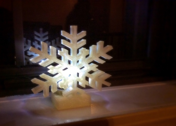 Snowflake Tealight Holder 3D Print 26485