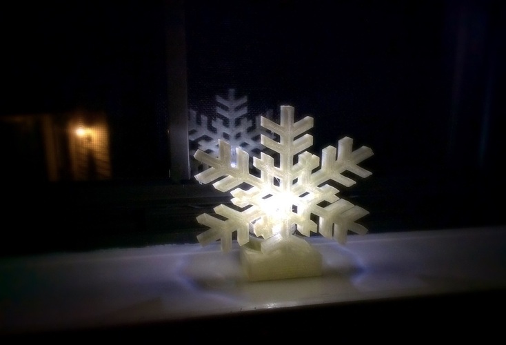 Snowflake Tealight Holder 3D Print 26486