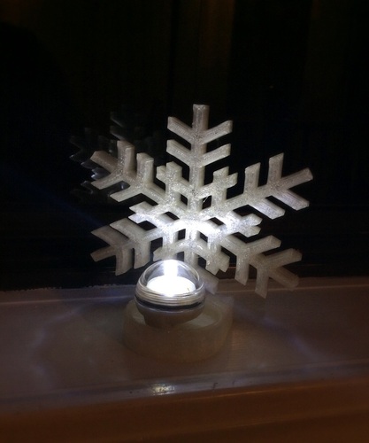 Snowflake Tealight Holder 3D Print 26487