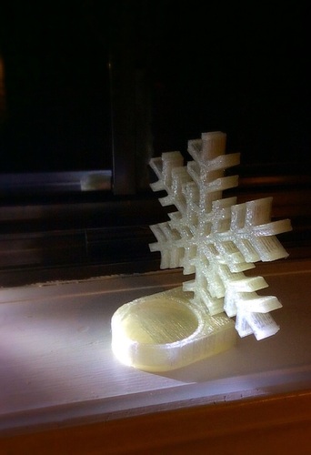 Snowflake Tealight Holder 3D Print 26490