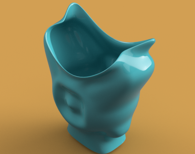 King coat vase cup vessel holder v307 for 3d-print or cnc 3D Print 264946