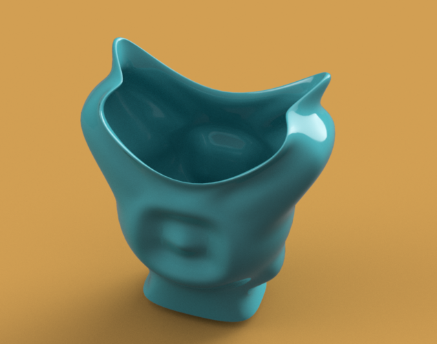 King coat vase cup vessel holder v307 for 3d-print or cnc 3D Print 264947