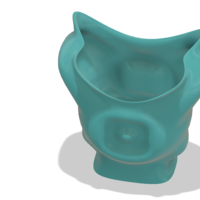 King coat vase cup vessel holder v307 for 3d-print or cnc - Thumbnail 13