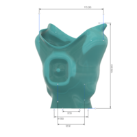 King coat vase cup vessel holder v307 for 3d-print or cnc - Thumbnail 16