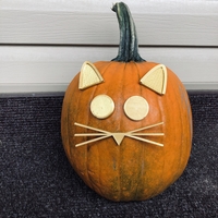 Mr. Pumpkin Head/Halloween Cat Pumpkin Face/Kids Halloween Craft - Thumbnail 2