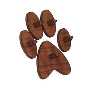 Pumpkin Paw Print/Halloween Decorations/Paw Design/ Animal Lover - Thumbnail 1