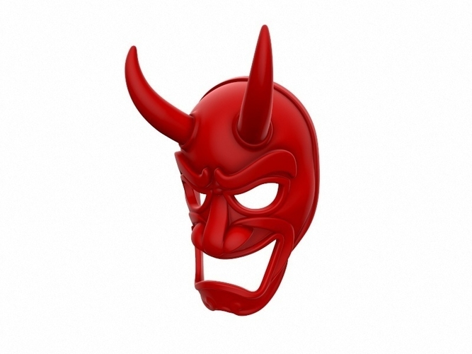 Japanese Demon Mask 3D Print 265006