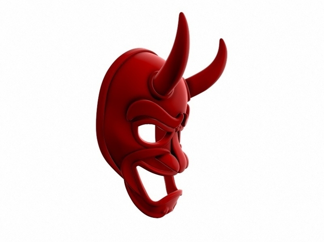 Japanese Demon Mask 3D Print 265013