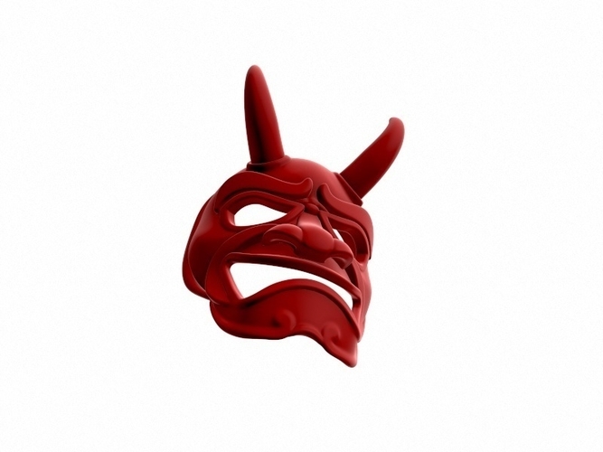 Japanese Demon Mask 3D Print 265014