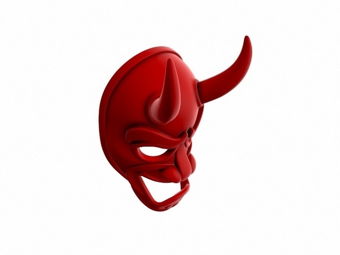 Japanese Demon Mask 3D Print 265015
