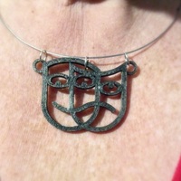 Theater Masks (Comedy & Tragedy) Pendant - Thumbnail 2