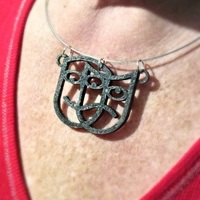 Theater Masks (Comedy & Tragedy) Pendant - Thumbnail 3