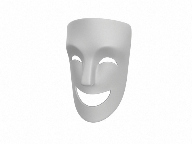 Theater Happy Mask 3D Print 265036
