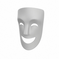 Small Theater Happy Mask 3D Printing 265036