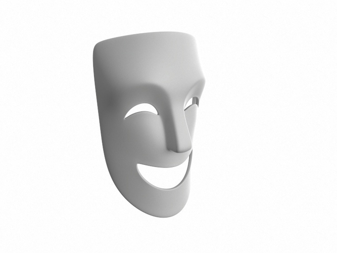 Theater Happy Mask 3D Print 265037