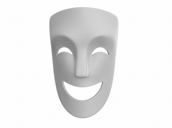Theater Happy Mask 3D Print 265038