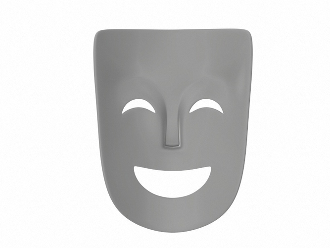 Theater Happy Mask 3D Print 265044