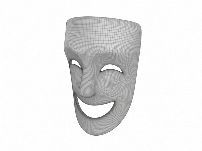 Theater Happy Mask 3D Print 265047