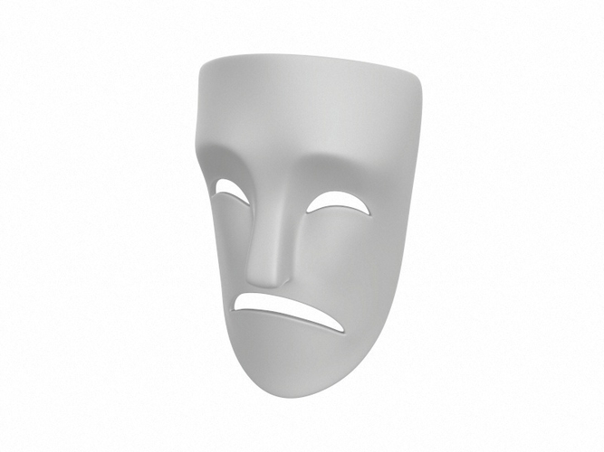 Theater Sad Mask 3D Print 265049