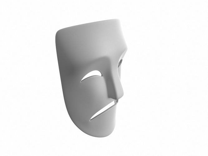 Theater Sad Mask 3D Print 265051