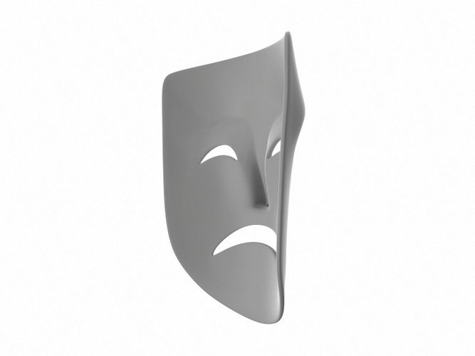 Theater Sad Mask 3D Print 265055
